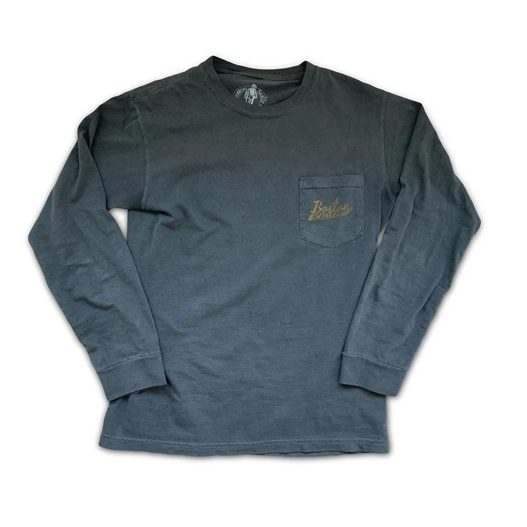 Boston Scally The Pumpkinhead Long Sleeve Tee T-Shirt - Black Dusk