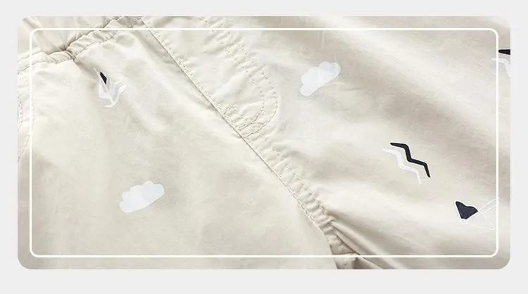 Boys Soft Thin Cotton Shorts - Beige, Navy, Red