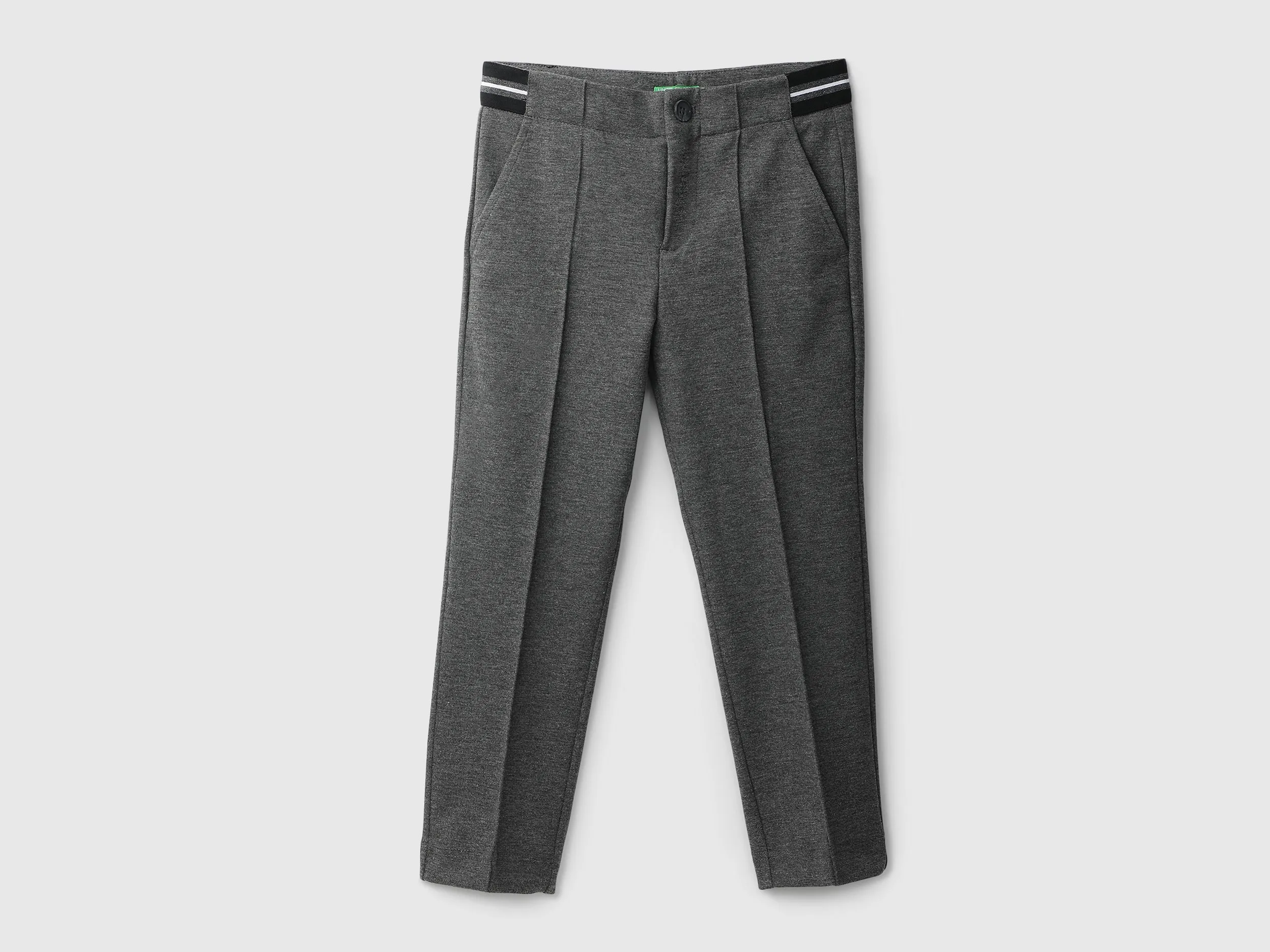 Boys Textured Slim Fit Trousers