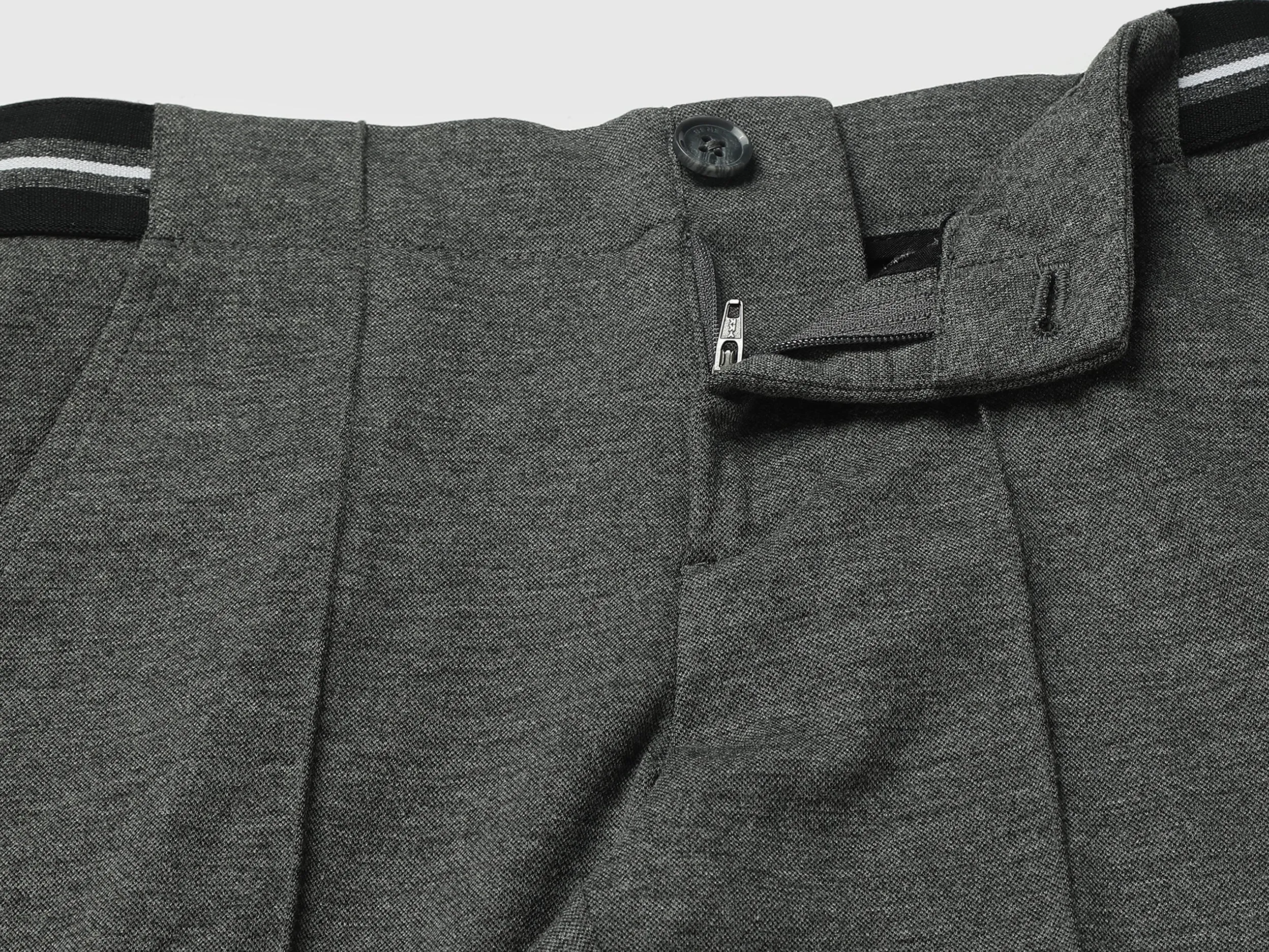 Boys Textured Slim Fit Trousers