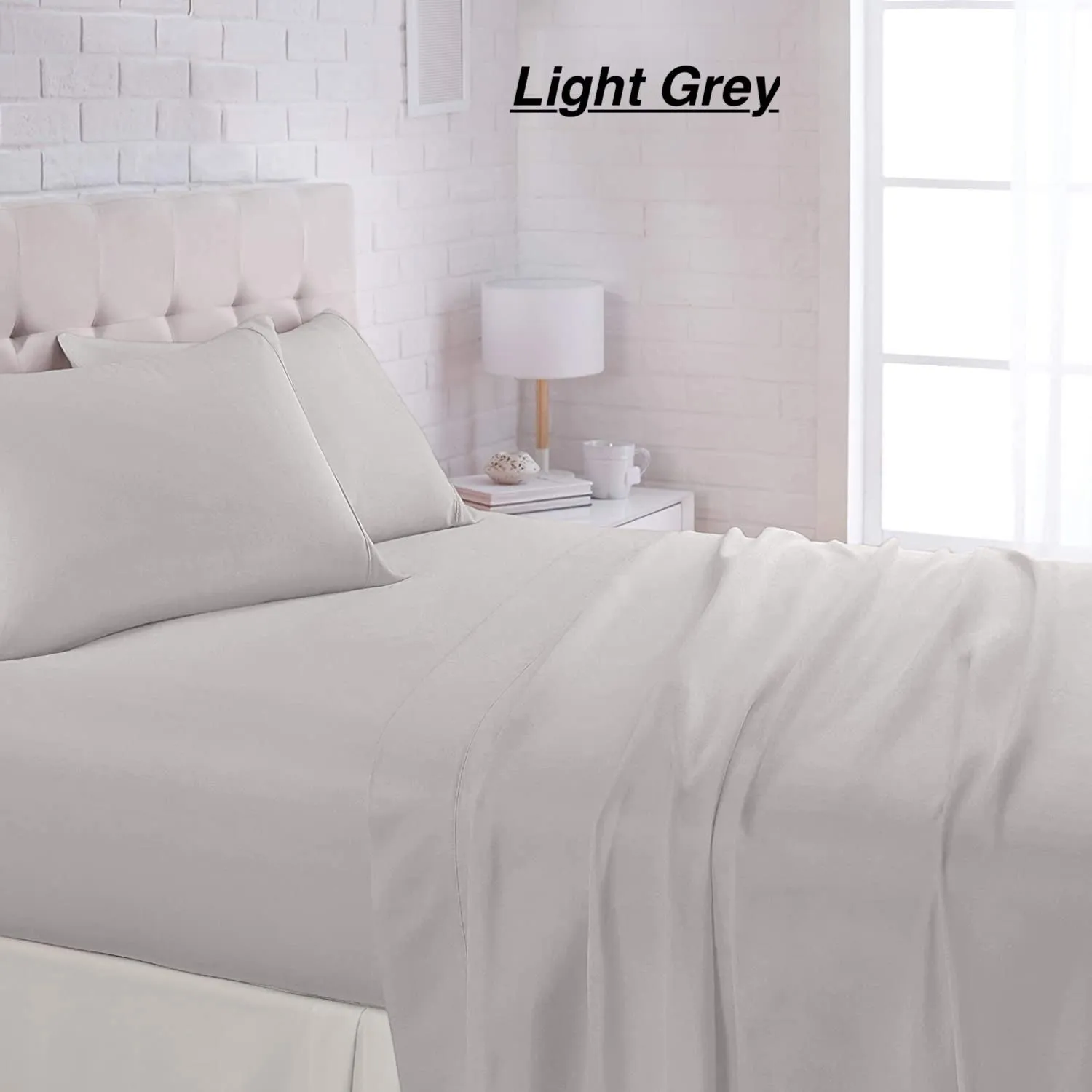 Brand new in package! Bamboo Essence 2000 wrinkle free deep pocket sheet set! Full/Double! Light Grey!