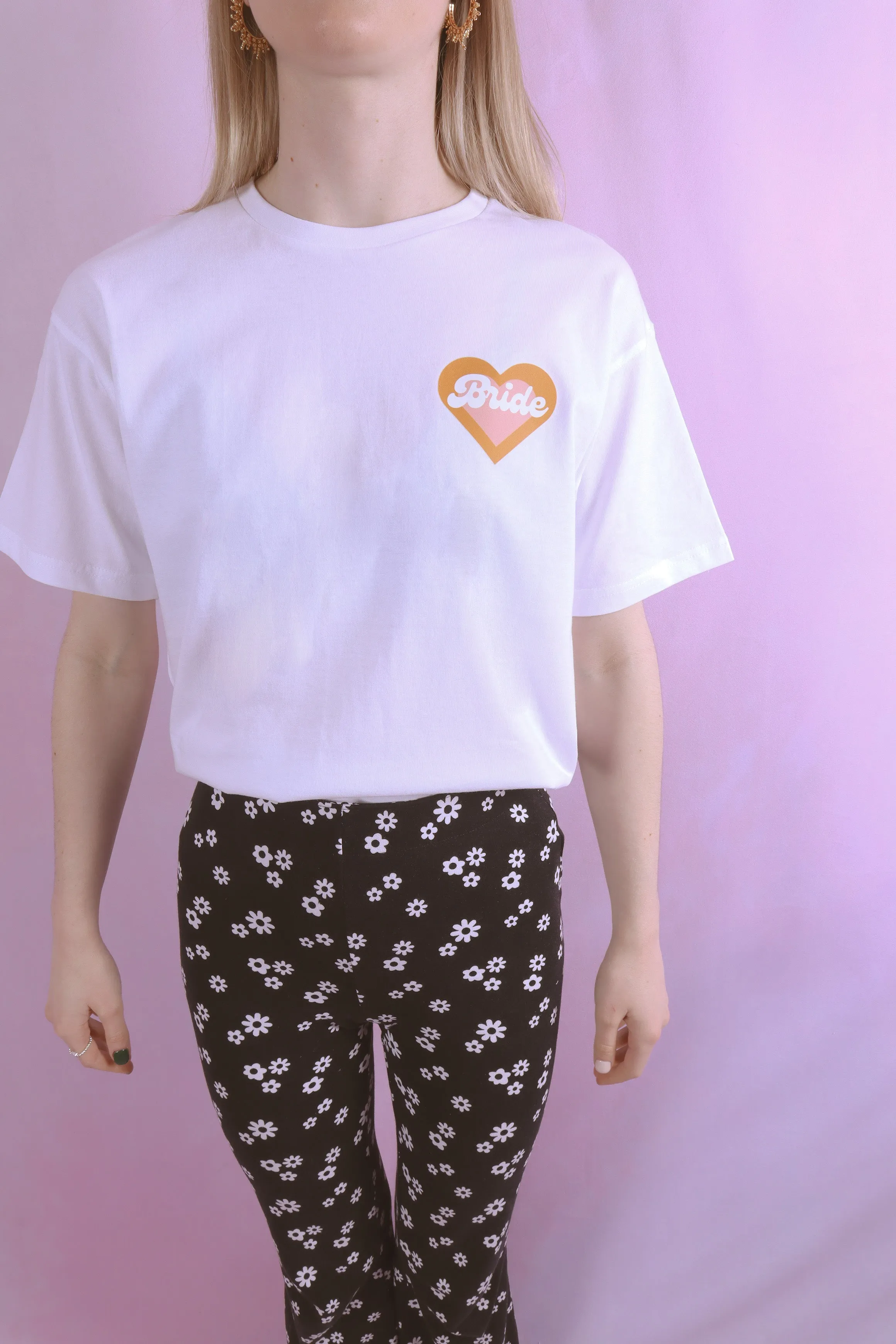 Bride Retro Heart T Shirt