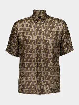 Brown FF Silk Shirt