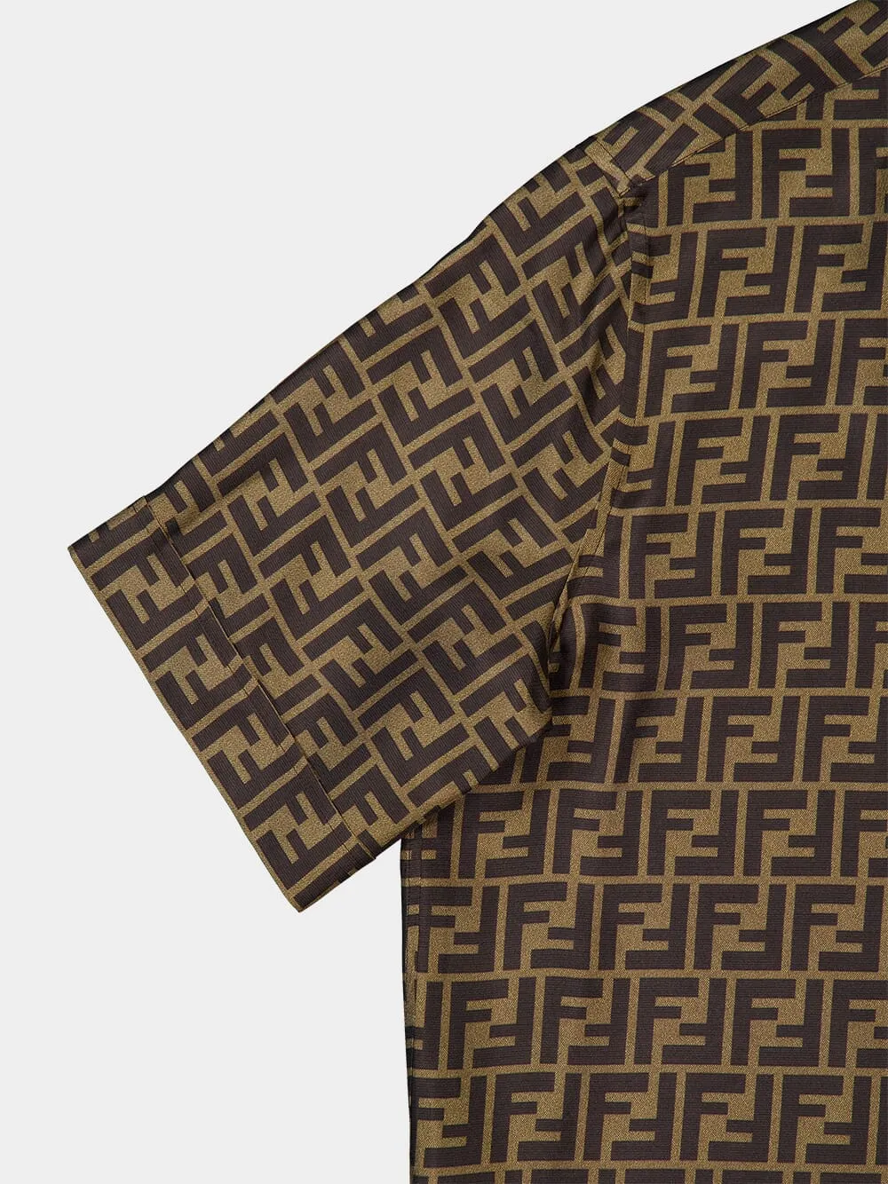 Brown FF Silk Shirt