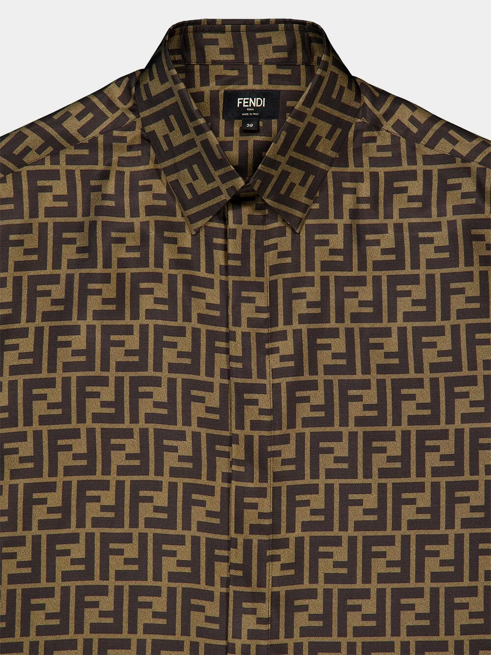 Brown FF Silk Shirt