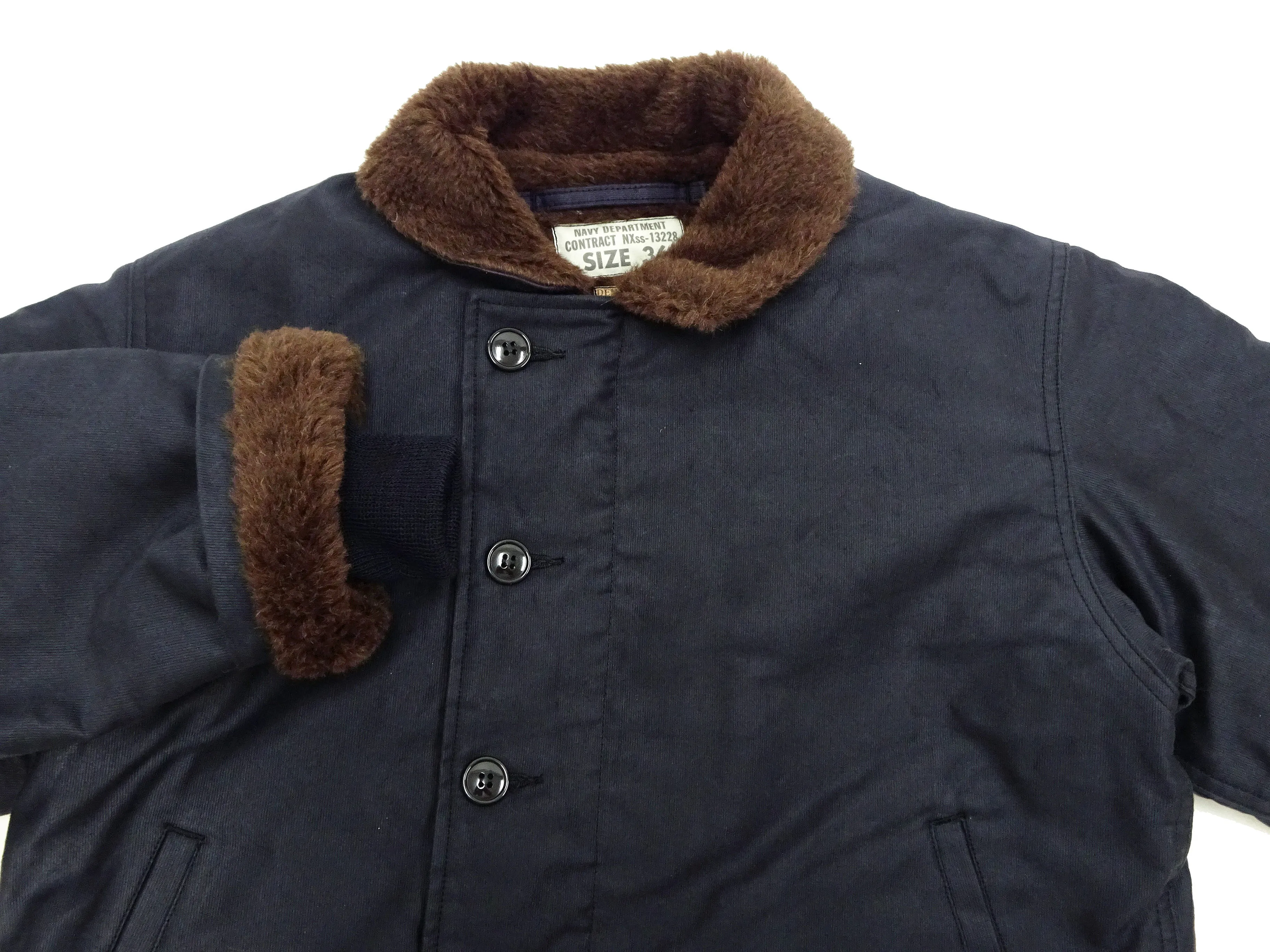 Buzz Rickson Jacket Men's Reproduction of US Navy N-1 Deck Jacket N1 Navy-Blue BR15340