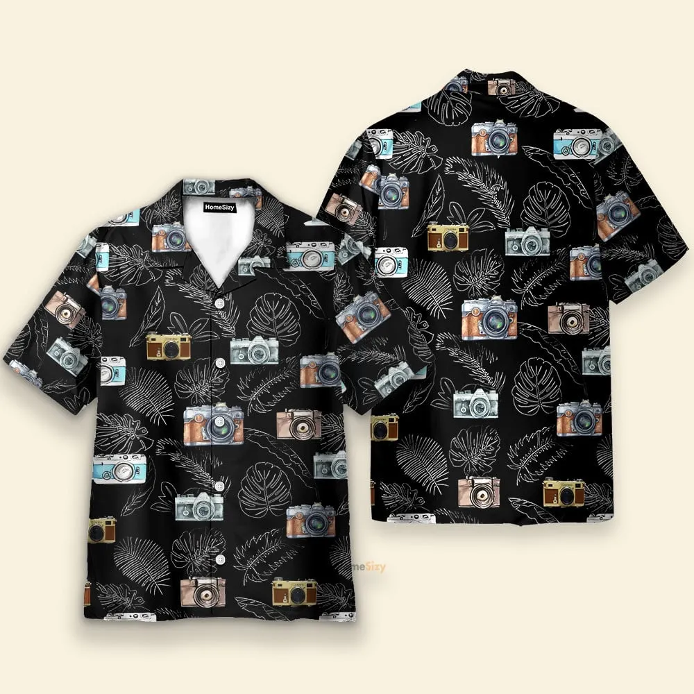 Camera Men's Button's Up Shirts - Hawaiian Shirt