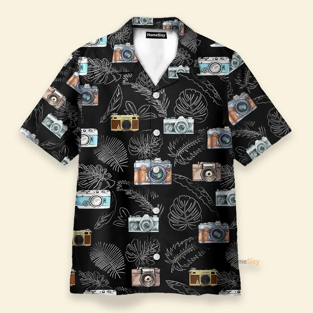 Camera Men's Button's Up Shirts - Hawaiian Shirt