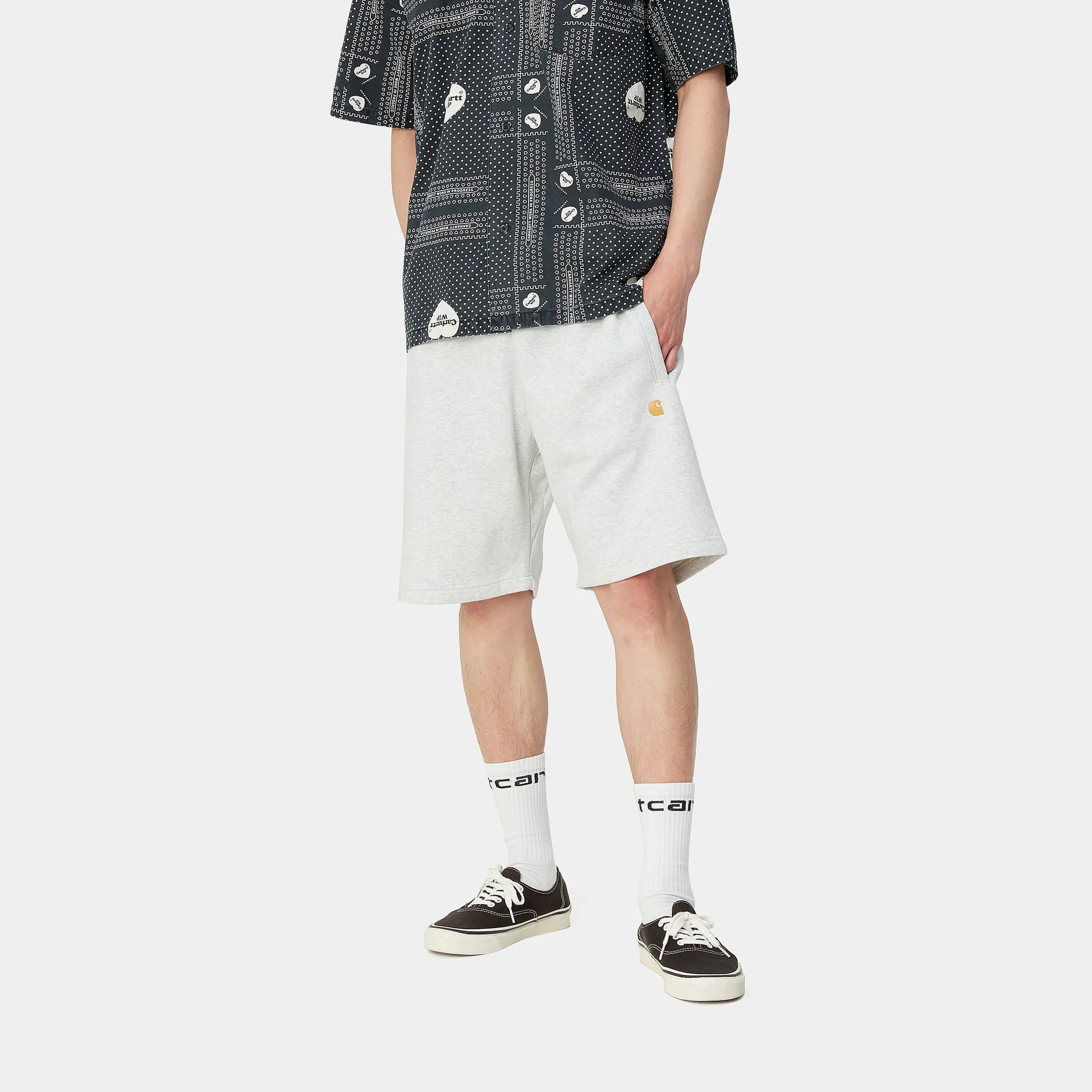Carhartt WIP Chase Sweat Ash Heather / Gold