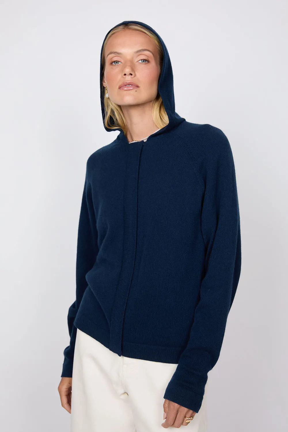 Cashmere Zip Hoodie - Midnight
