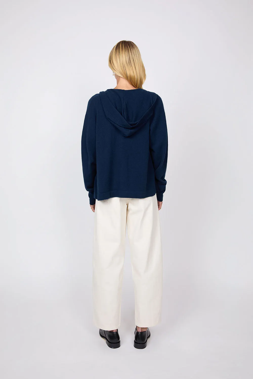 Cashmere Zip Hoodie - Midnight