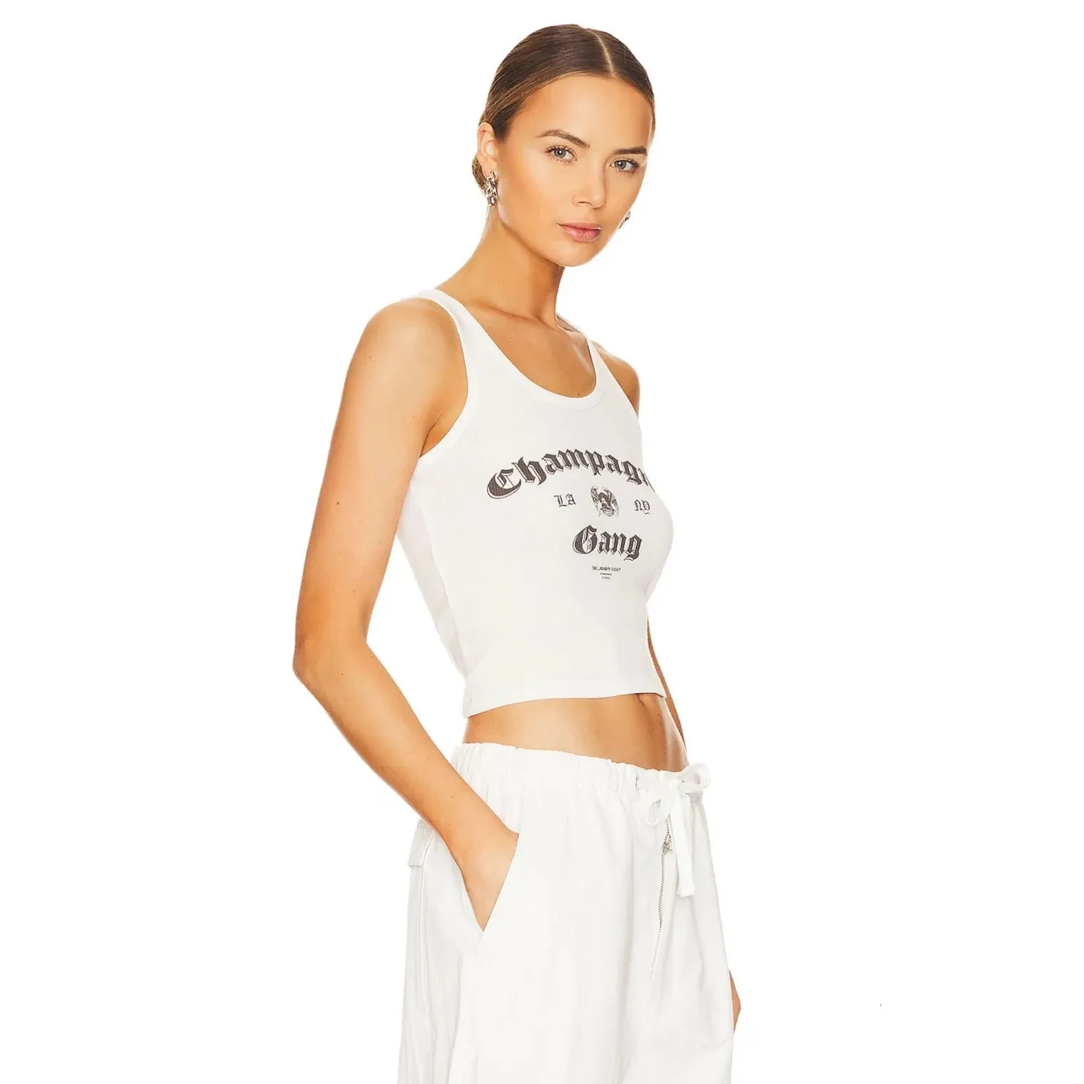 Champagne Gang Rib Tank