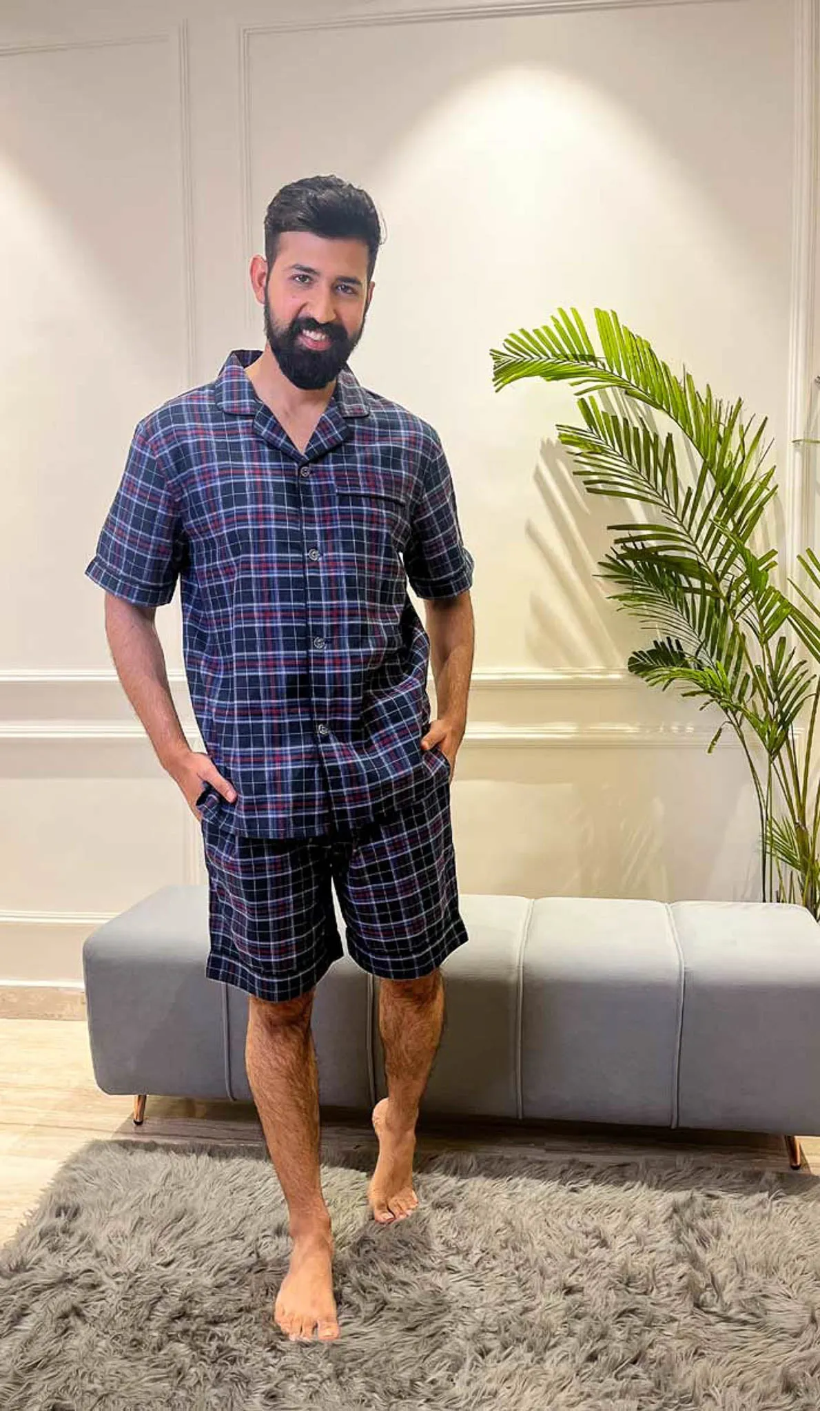 Check -It | Co-ord Set | Shirt & shorts Set | 100% Cotton