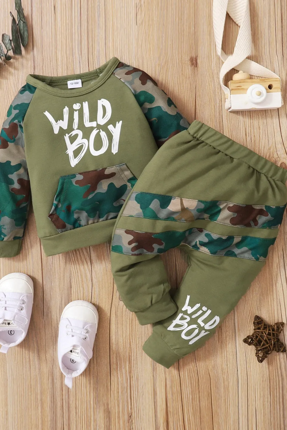 Children's Camouflage Top and Pants Set