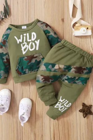 Children's Camouflage Top and Pants Set