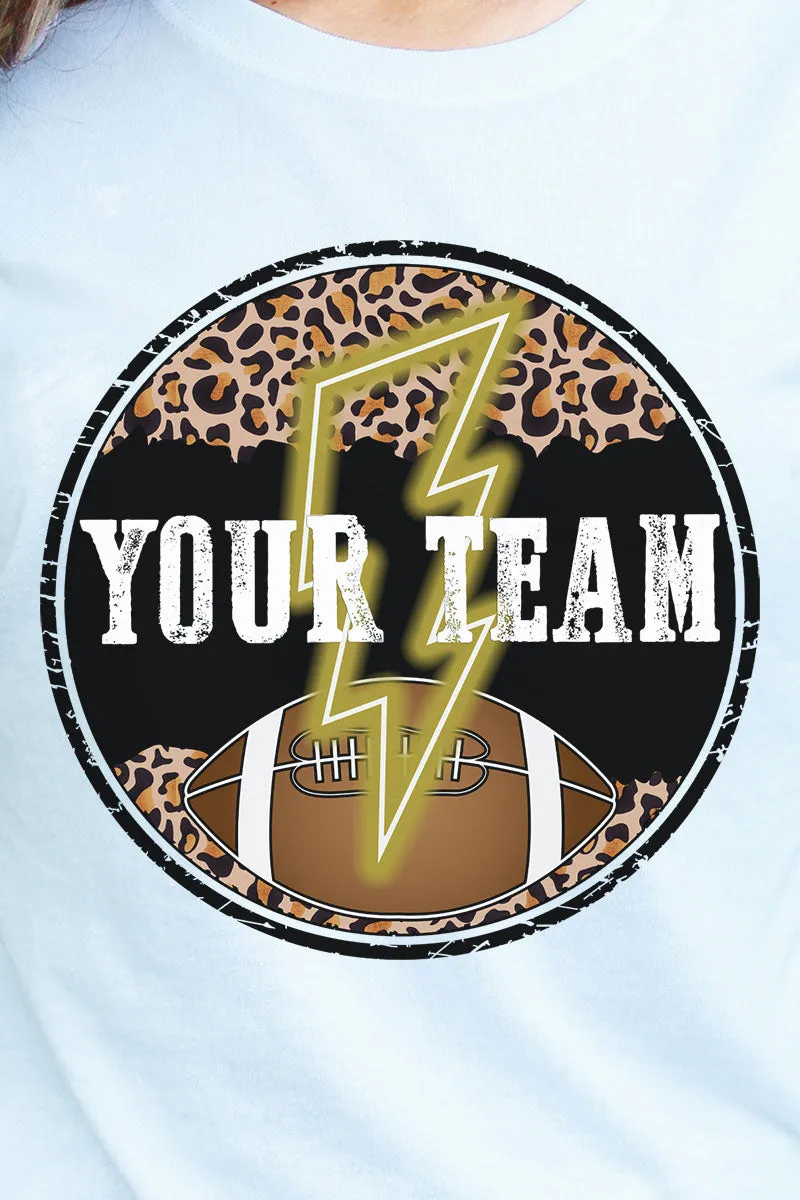 Circle Football Team Name Gold Dri-Power 50/50 Tee