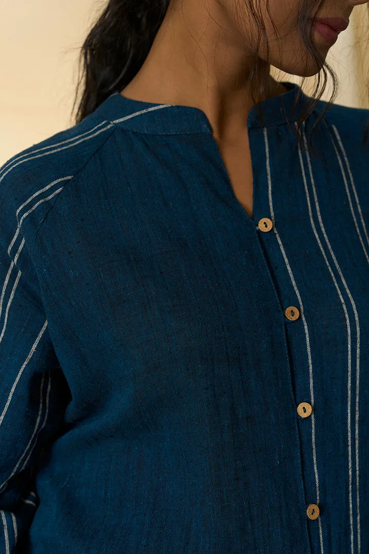 Cobalt Kala Cotton Long Shirt & Trousers Set
