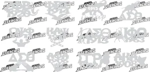 College Black Fraternity Pack  # 2415 (B) Art stencils