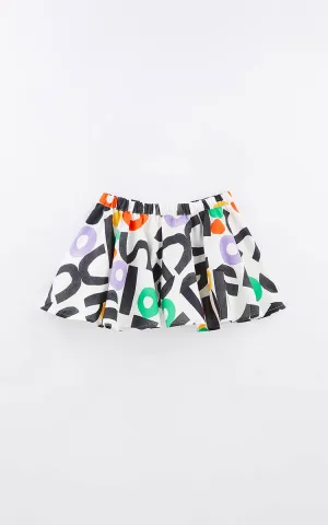 Colored Letters Gitls Short