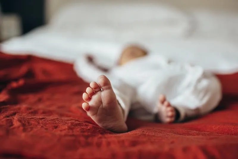 Copper Pearl Knit Swaddle Blanket | Rust