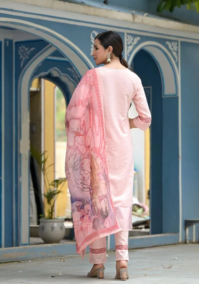Cotton Dobby Kurta Pant Set