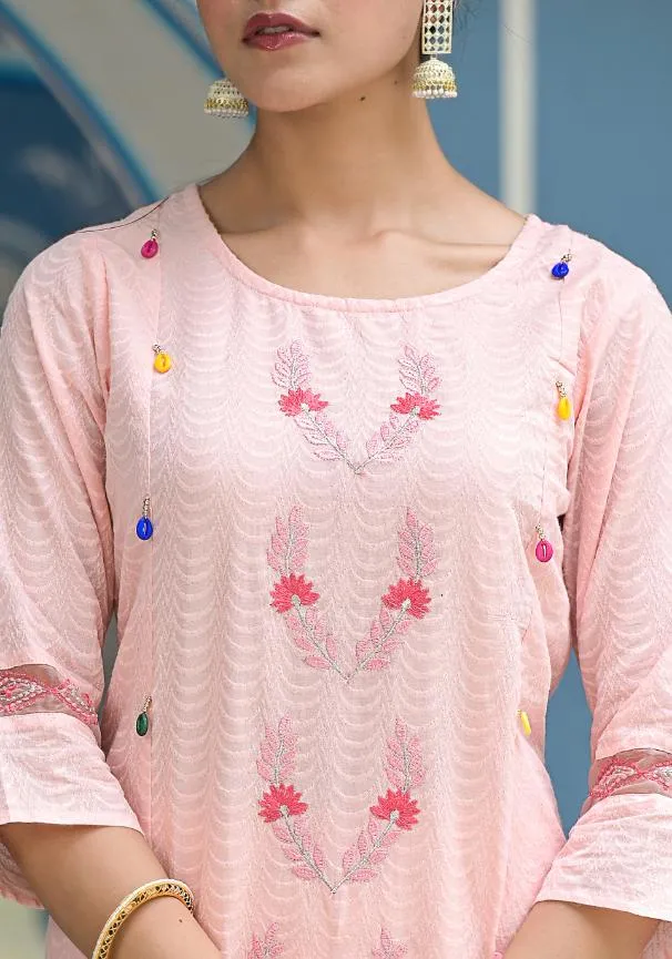 Cotton Dobby Kurta Pant Set