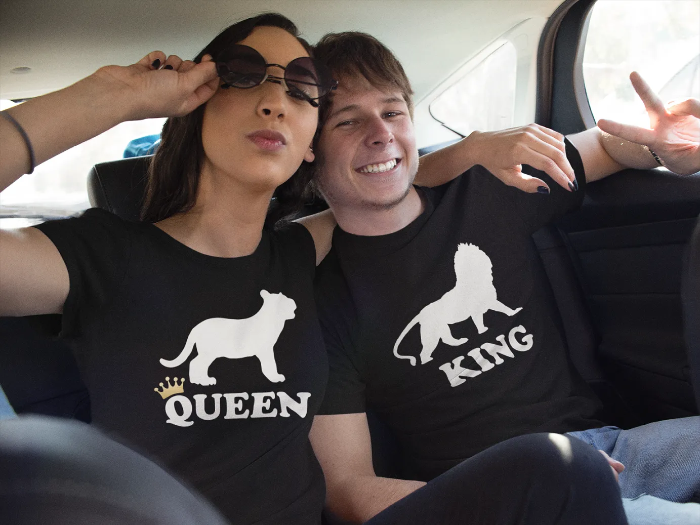 Couples Shirts Lions King and Queen His and Hers Matching Outfits