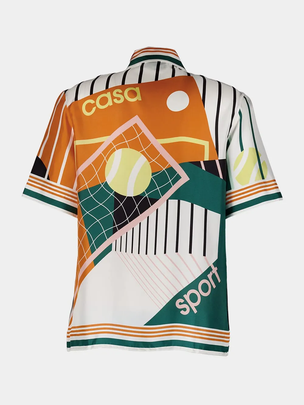 Court Abstrait Silk Shirt