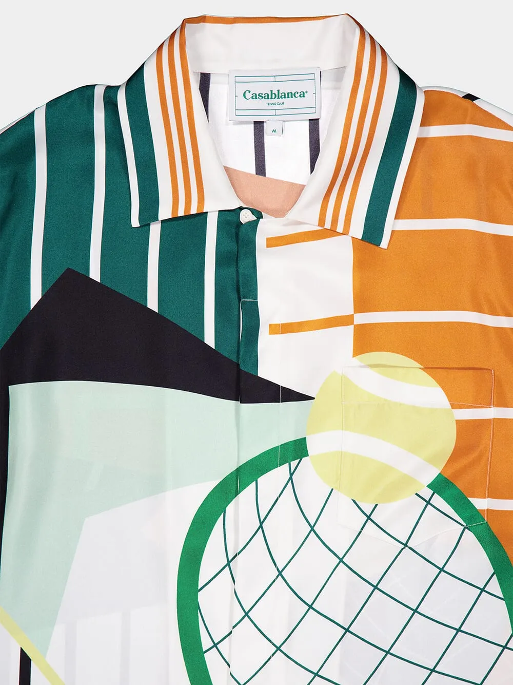 Court Abstrait Silk Shirt
