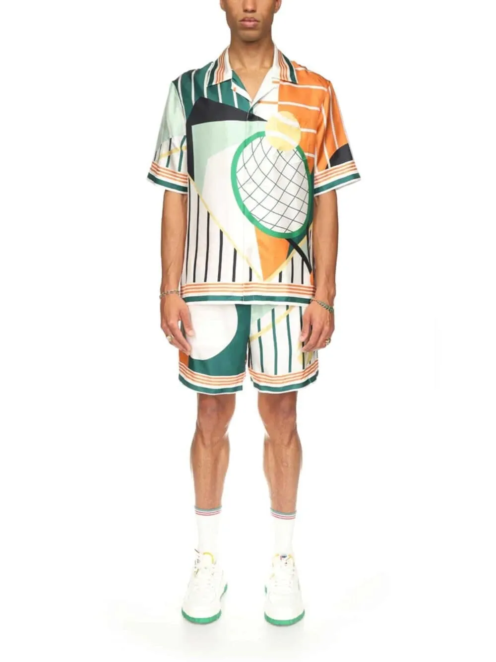 Court Abstrait Silk Shirt