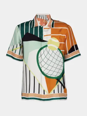 Court Abstrait Silk Shirt