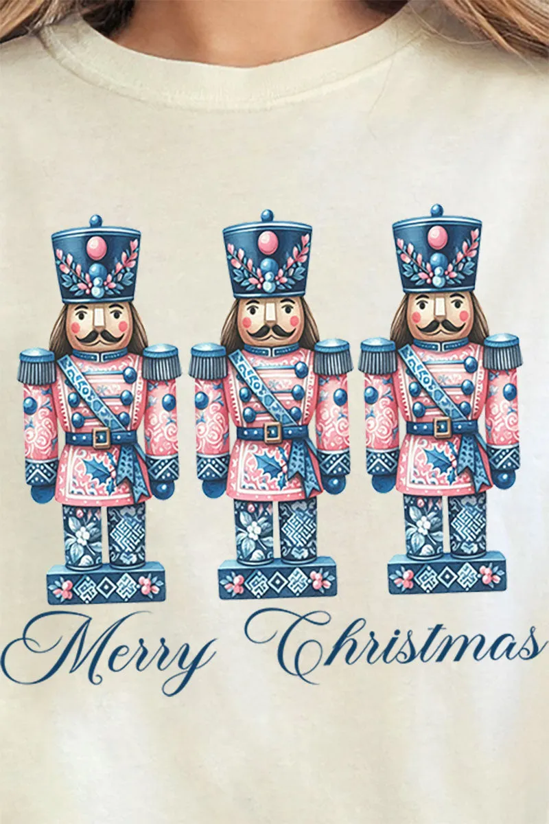 Cracker Chinoiserie Merry Christmas Comfort Colors Adult Ring-Spun Cotton Tee