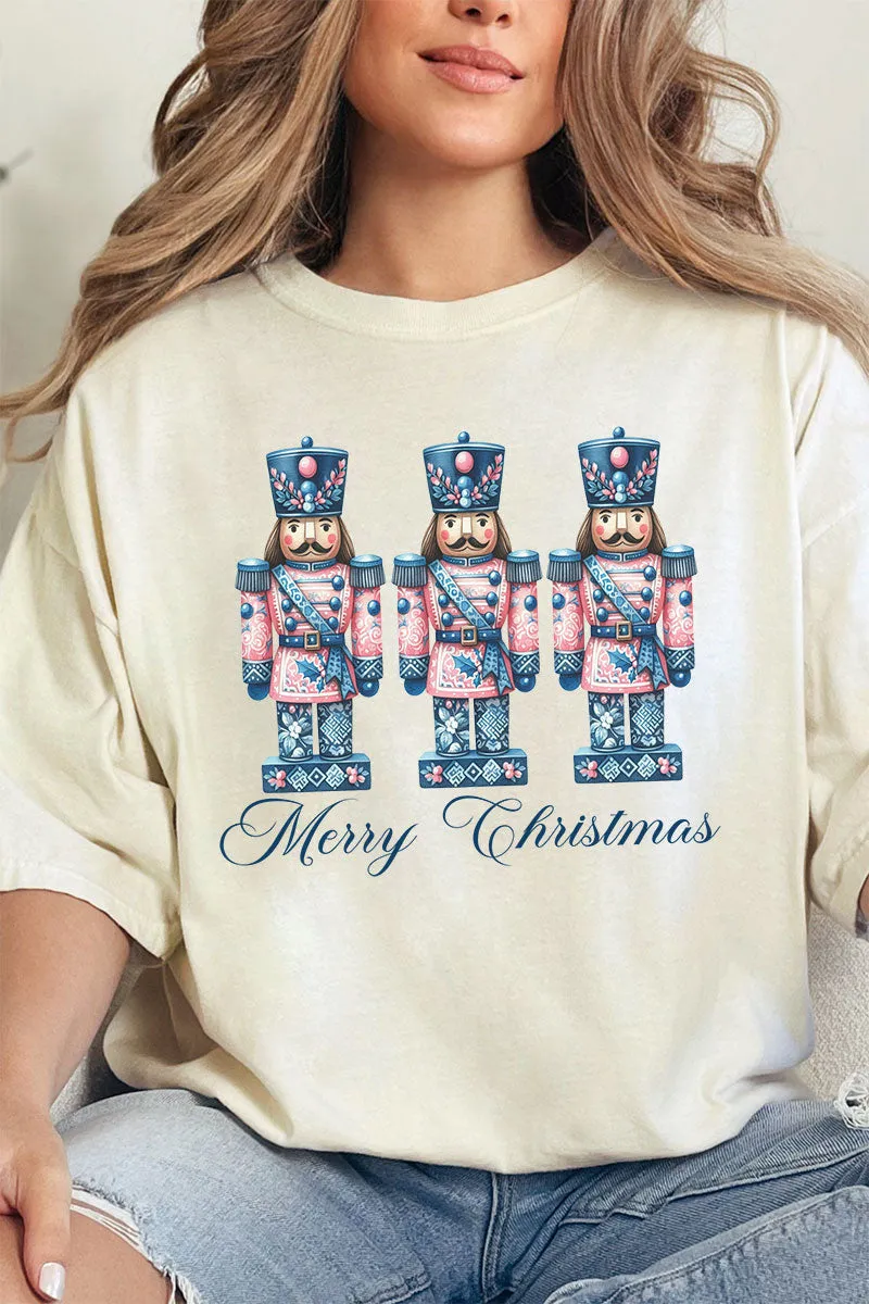 Cracker Chinoiserie Merry Christmas Comfort Colors Adult Ring-Spun Cotton Tee