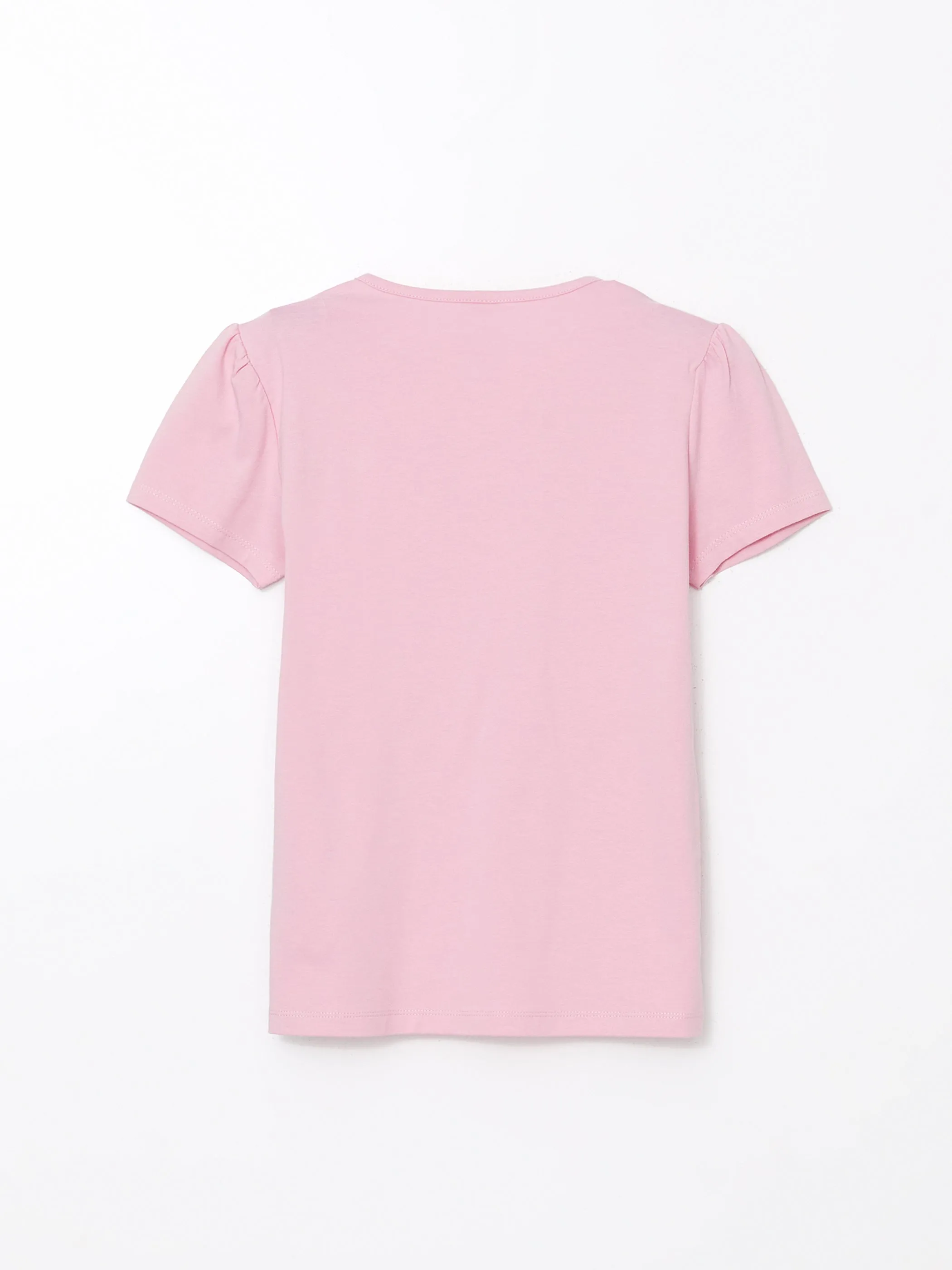 Crew Neck Floral Girls T-Shirt