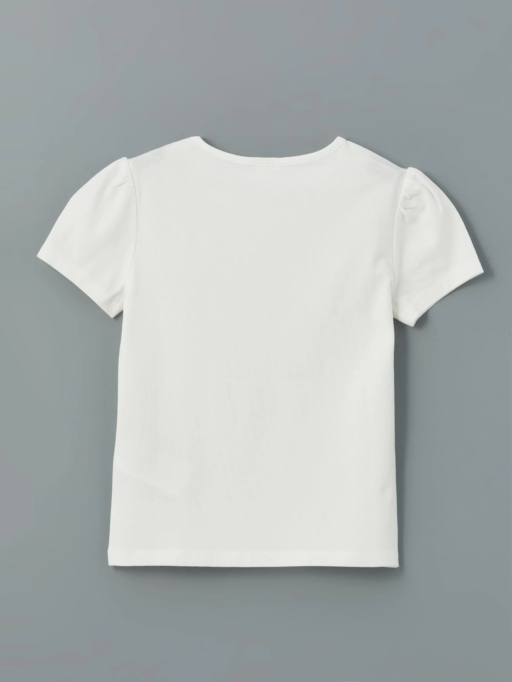 Crew Neck Floral Girls T-Shirt