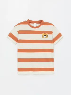 Crew Neck Short Sleeve Striped Baby Boy T-Shirt