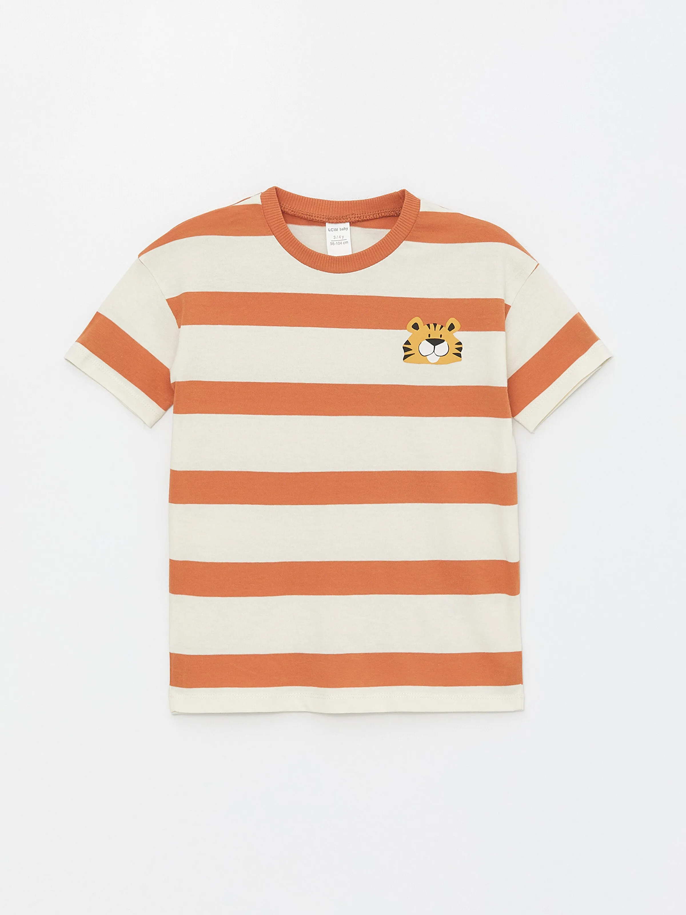 Crew Neck Short Sleeve Striped Baby Boy T-Shirt