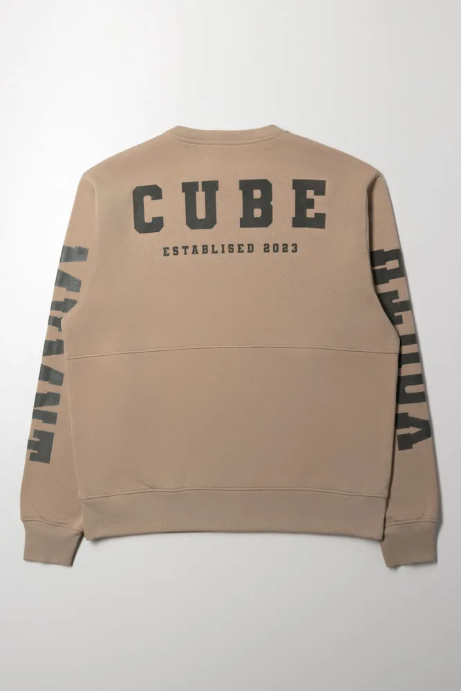 Crew Neck Tracktop Natural