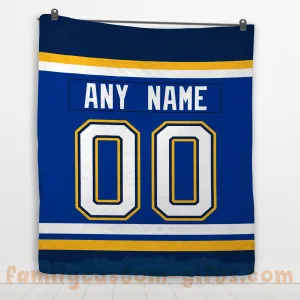 Custom Premium Quilt Blanket St. Louis Jersey Ice Hockey Personalized Quilt Gifts for Her & Him