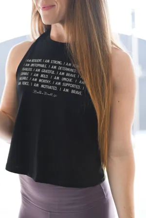 Daily Affirmations Racerback Crop - Make Change Collection