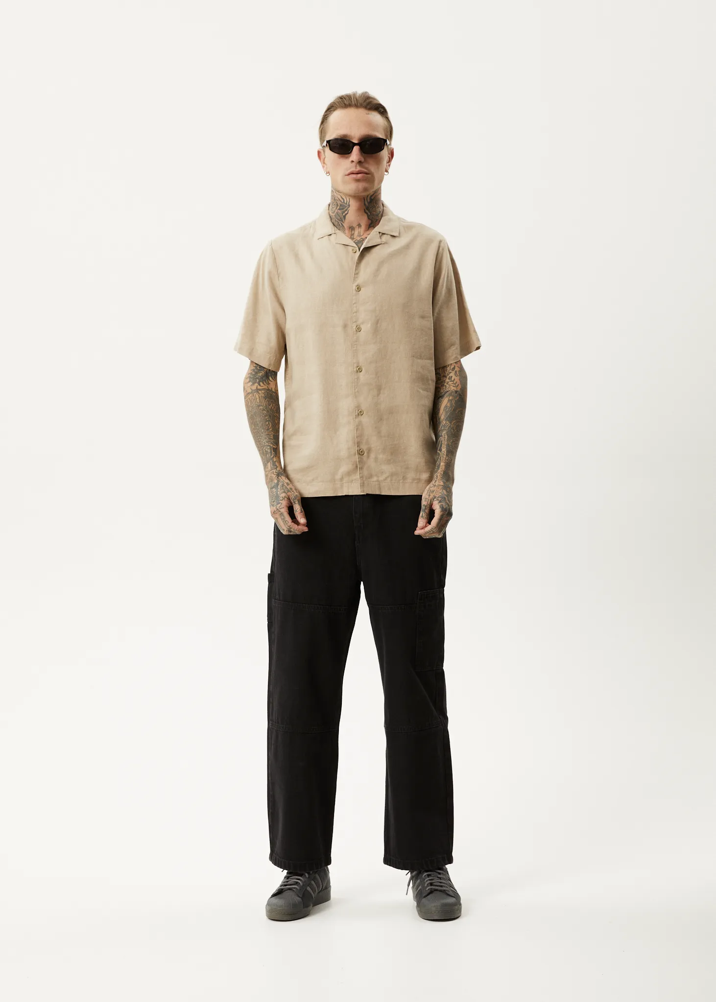 DAILY - HEMP CUBAN SHORT SLEEVE SHIRT - TAUPE