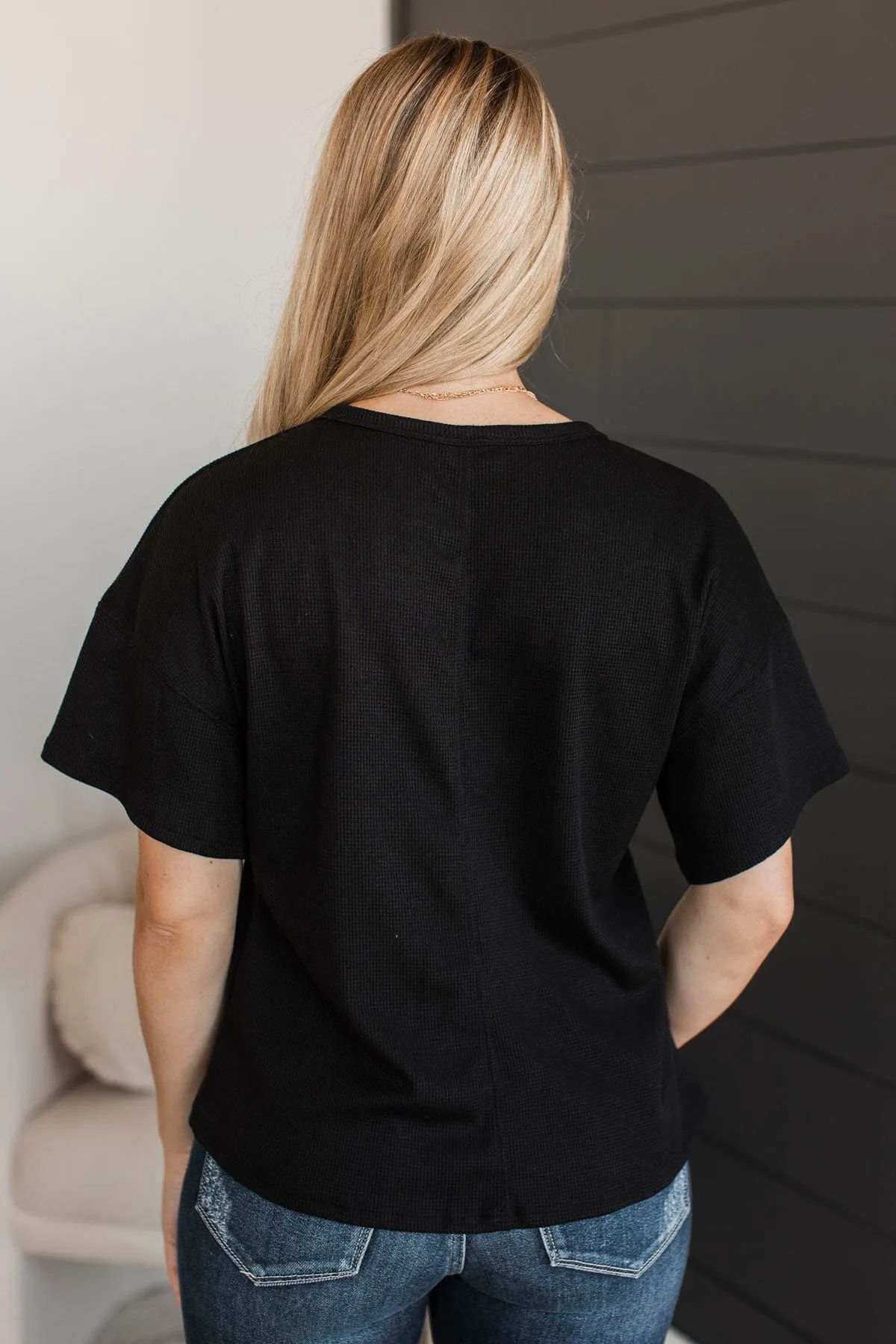 Daily Necessity Short Sleeve Top- Black