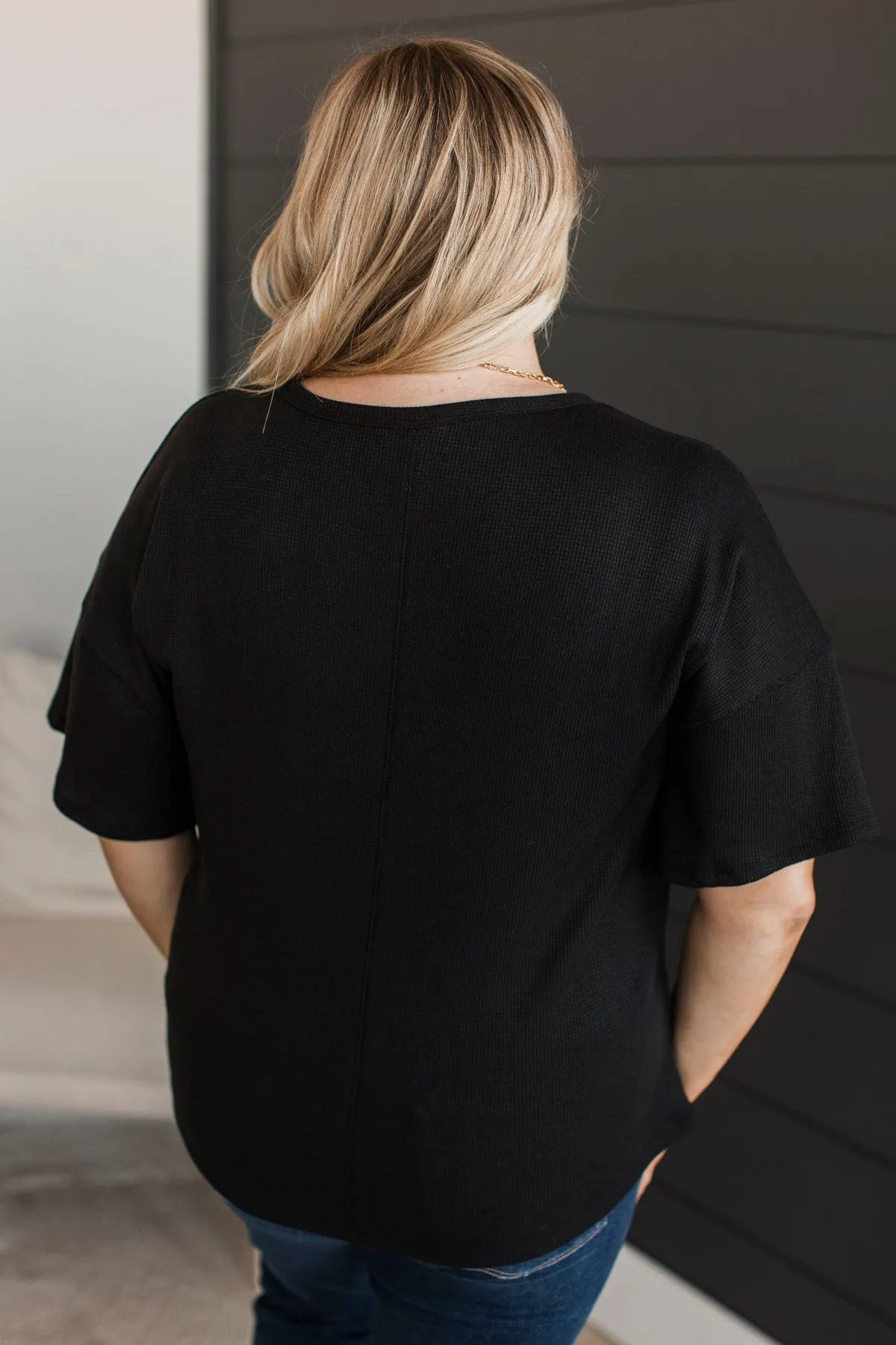 Daily Necessity Short Sleeve Top- Black