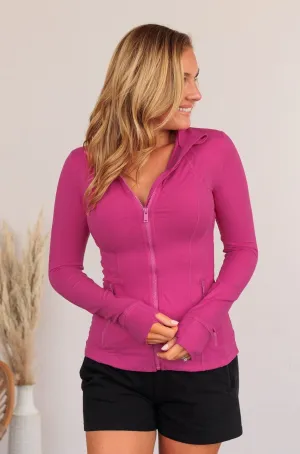 Daily Walks Athleisure Jacket- Raspberry
