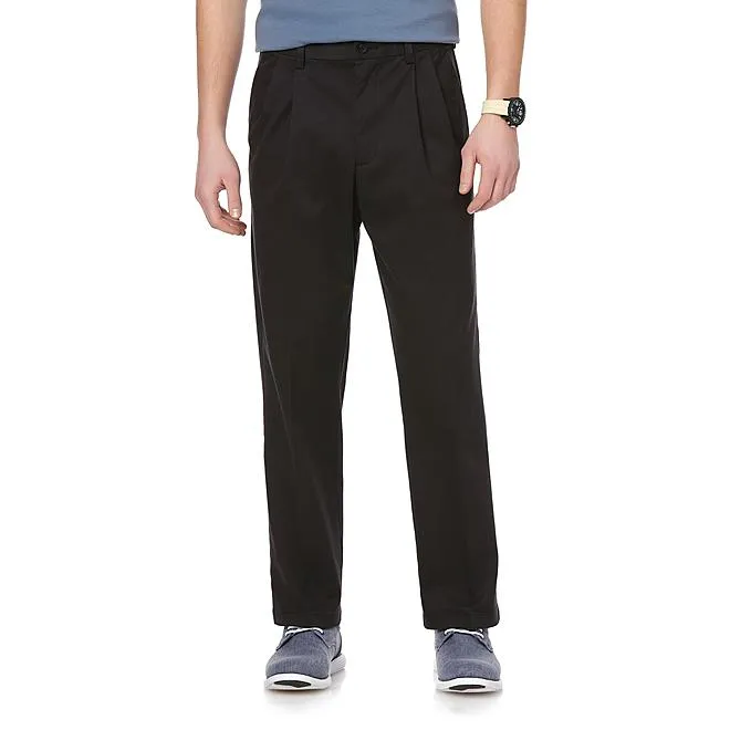 David Taylor Collection Men's Extender Pleated Dress Pants