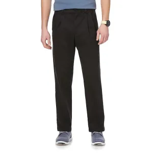 David Taylor Collection Men's Extender Pleated Dress Pants