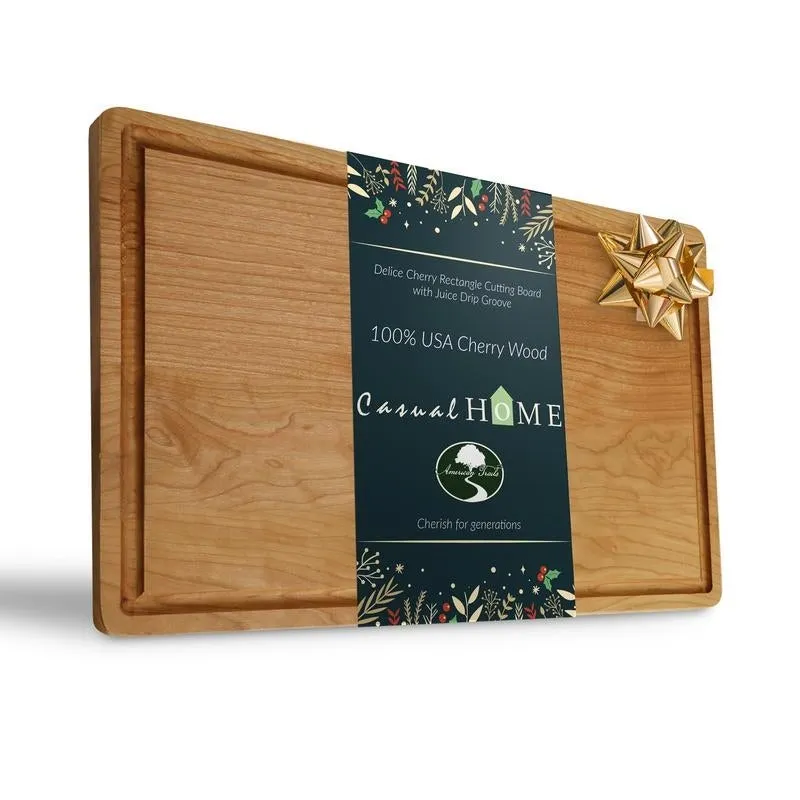 Delice Rectangle Cutting Board with Juice Drip Groove