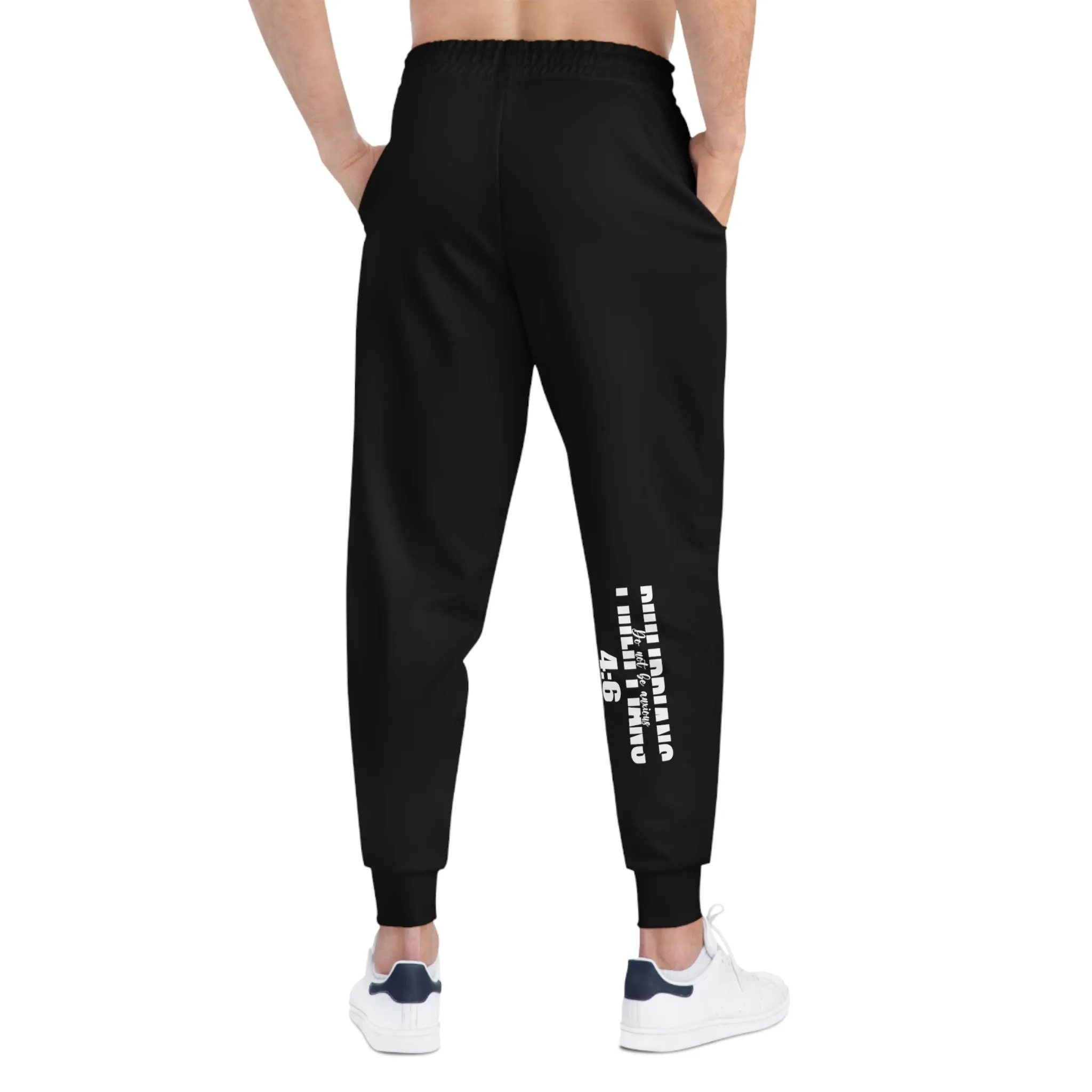 Do Not be Anxious Black Unisex Athletic Joggers