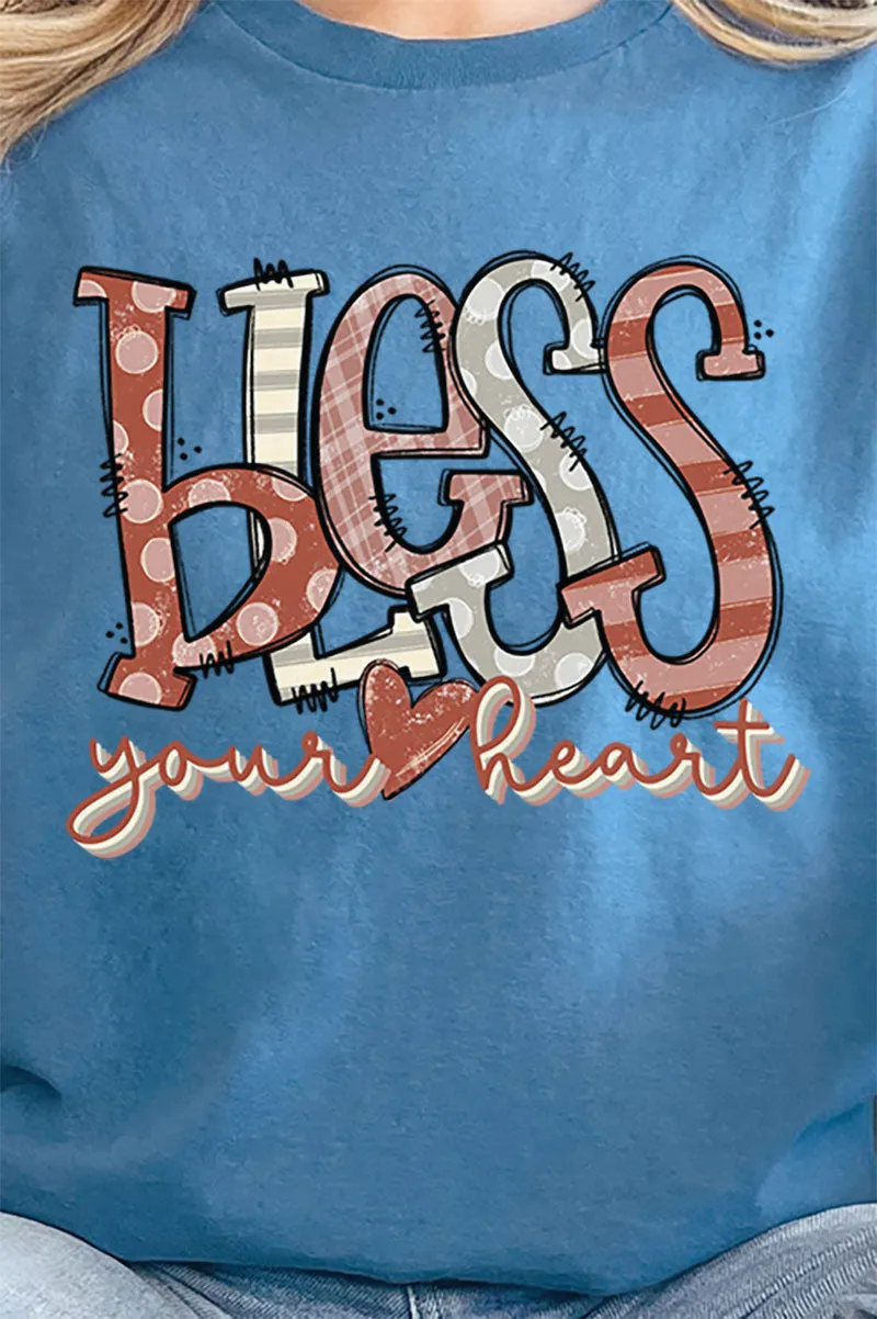 Doodle Bless Your Heart Short Sleeve Relaxed Fit T-Shirt