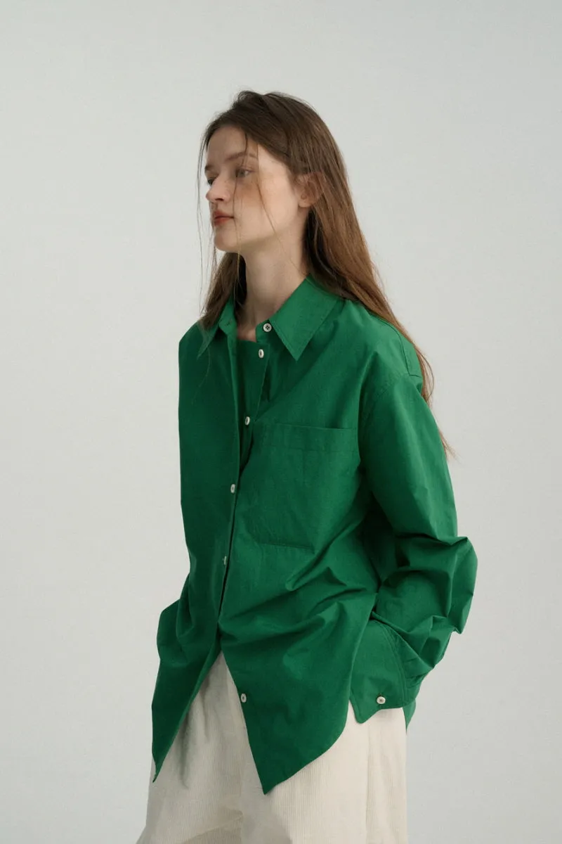 Double Placket Bright Color Shirt